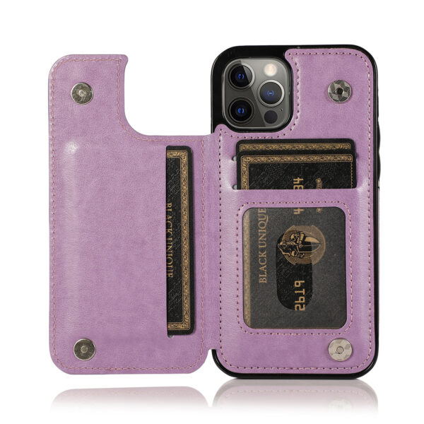 Phone Case Embossed Mobile Phone Leather Case Mandala Card Holder - Image 3
