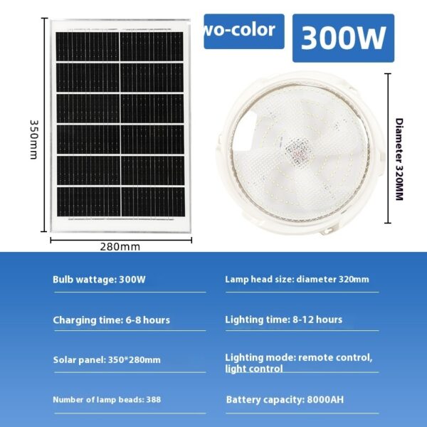 Solar Ceiling Lamp LED Home Indoor And Outdoor Lighting - Image 2