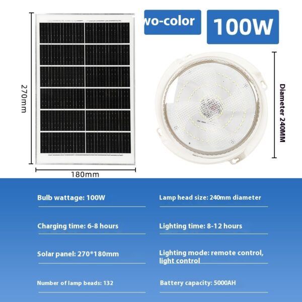 Solar Ceiling Lamp LED Home Indoor And Outdoor Lighting - Image 4